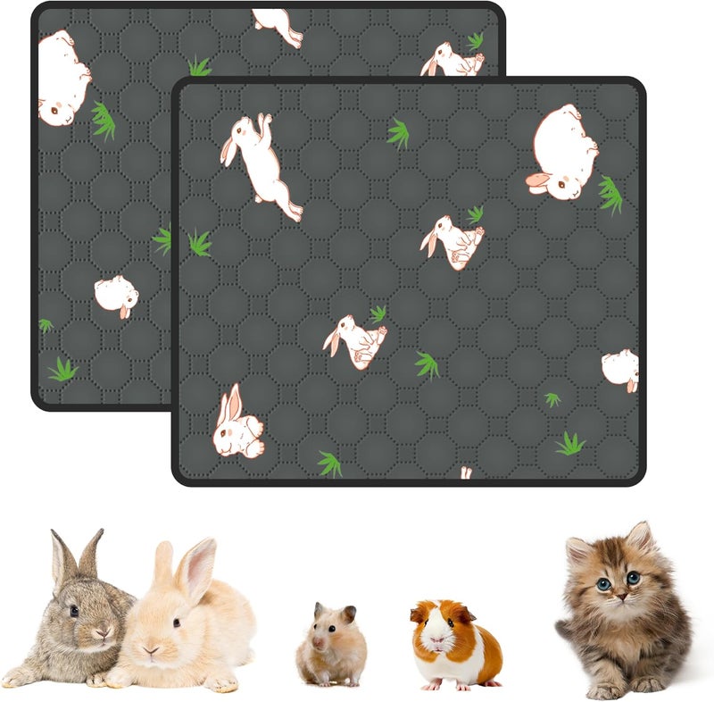 MODESLAB 2-Pack Guinea Pig Cage Liner, 31in x 36in Fast Absorption Washable Bedding Pee Pads for Dogs Puppy Rabbit Small Animal Cage Mat, Leakproof & Non-Slip - Image 1